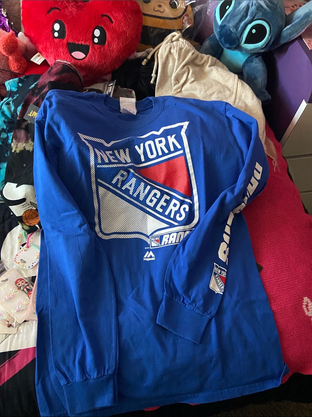 New York Rangers Long Sleeve Tee - Royal Blue